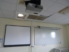 *Epson EMP822H LCD Projector, Smartboard, Drywipe Whiteboard and Projector Screen (As Located in