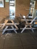 *4 6 seat picnic benches