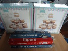 *Two Cupcake Stands and Tapers