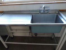 *Sissons Commercial Stainless Steel Sink Unit with Left Hand Drainer (Buyer to Disconnect)