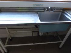*Sissons Commercial Stainless Steel Sink Unit with Left Hand Drainer (Buyer to Disconnect)