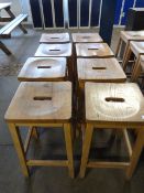 *Eight Hardwood Stools
