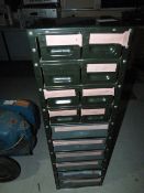 *Set of Steel Storage Drawers
