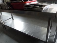 *Stainless Steel Preparation Table with Undershelf