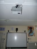 *Epson EMP822H LCD Projector with Interactive Whiteboard and Speakers (As Located in H13)