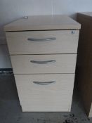 *Light Ash Standalone Three Drawer Pedestal