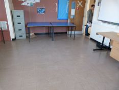 *Remaining Contents of Classroom H6 Which Includes; Four Blue Topped Tables, Five School Desks, Four