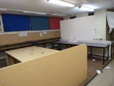 *Contents of The Art Room Including Assorted Decorative Chipboard Panels, Dry Whiteboards, School