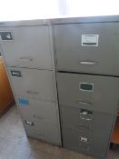 *Two Grey Four Drawer Foolscap Filing Cabinets
