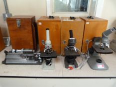 *Four Laboratory Microscopes Including C.Barker and Beck