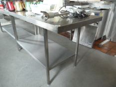 *Stainless Steel Preparation Table with Undershelf