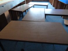 *Twelve Beech Topped School Tables