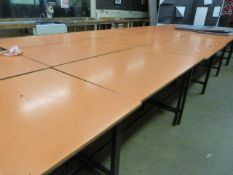 *Twenty Metal Framed Formica Topped Laboratory Benches