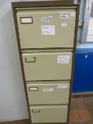 *Four Drawer Foolscap Filing Cabinet (Coffee and Cream)