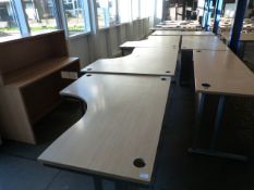 *Seven Assorted Office Desks and Storage Units