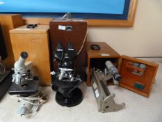 *Four Laboratory Microscopes