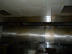*5mx1.5m Stainless Steel Extraction Canopy Complete with Splashback