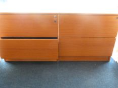 *Two Lateral Filing Units in Cherry Finish