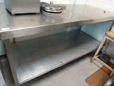 *Stainless Steel Preparation Table with Undershelf