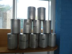 *Eleven Grundy Aluminium Storage Tins with Lids