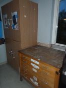 *Set of Storage Cupboards and a Six Drawer Plan Chest