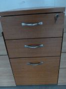 *Cherry Standalone Three Drawer Pedestal