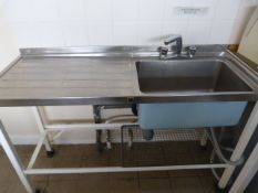 *Sissons Stainless Steel Commercial Sink Unit with Left Hand Drainer (Buyer to Disconnect)
