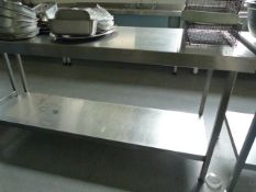 *Stainless Steel Preparation Table with Undershelf