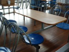 *Combination Table and Bench Set (As Located in Cafeteria) Consisting Of Six Two Seat, Eighteen Four