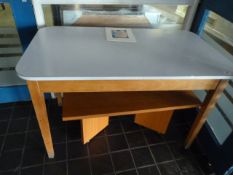 *Formica Topped Table on Four Tapered Legs