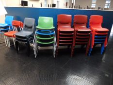 *Twenty Eight Assorted Stackable Chairs