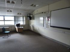 *Contents of Room U45 Which Includes; Light Oak Desk, Samsung Wall Mounted TV, Dry Whiteboard,