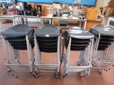 *Twenty Stackable Tubalr Framed Stools