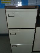 *Coffee and Cream Three Drawer Foolscap Filing Cabinet
