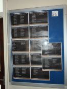 *Aluminium and Perspex Noticeboard