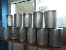 *Eleven Grundy Aluminium Storage Tins with Lids