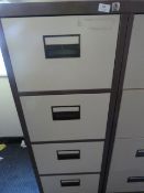 *Four Drawer Coffee and Cream Foolscap Filing Cabinet