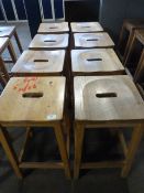 *Eight Hardwood Stools