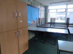 *Contents of Classroom U14 Which Includes Four Door Beech Storage Unit, Interactive Whiteboard,