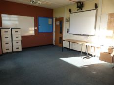 *Remaining Contents of Classroom H12 Which Includes; Teacher's Single Pedestal Desk in Light Oak