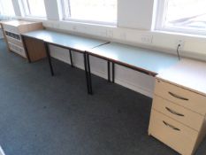 *Three Drawer Light Ash Standalone Drawer Pedestal, School Desks, etc.