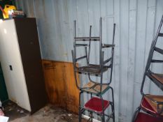 *Coffee and Cream 6' Stationery Cabinet and Laboratory Stools