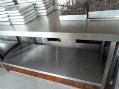 *Stainless Steel Preparation Table with Undershelf and Upstand to Rear