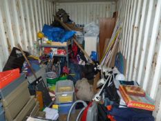*Remaining Contents of the 20' Container Which Includes; Various Sports Equipment, Filing