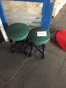 *2 Upholstered Stools