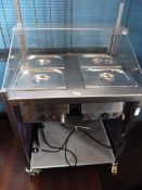 *Mobile Double Four Pot Bain Marie Unit with Servery