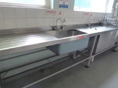 *Large Stainless Steel Commercial Sink Unit with Sterilization Unit