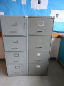 *Two Four Drawer Foolscap Filing Cabinets (Grey)