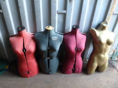 *Three Dressmakers Mannequins and a Female Torso