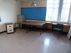 *Remaining Contents of Classroom H5 Which Includes; Six School Tables, Two Drawer and Four Drawer